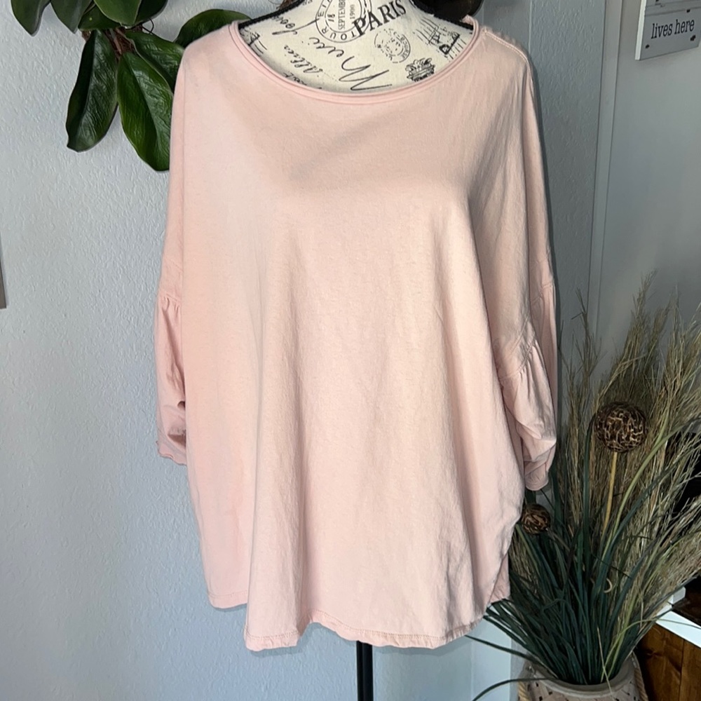 Umgee Oversized Blush Pink Top